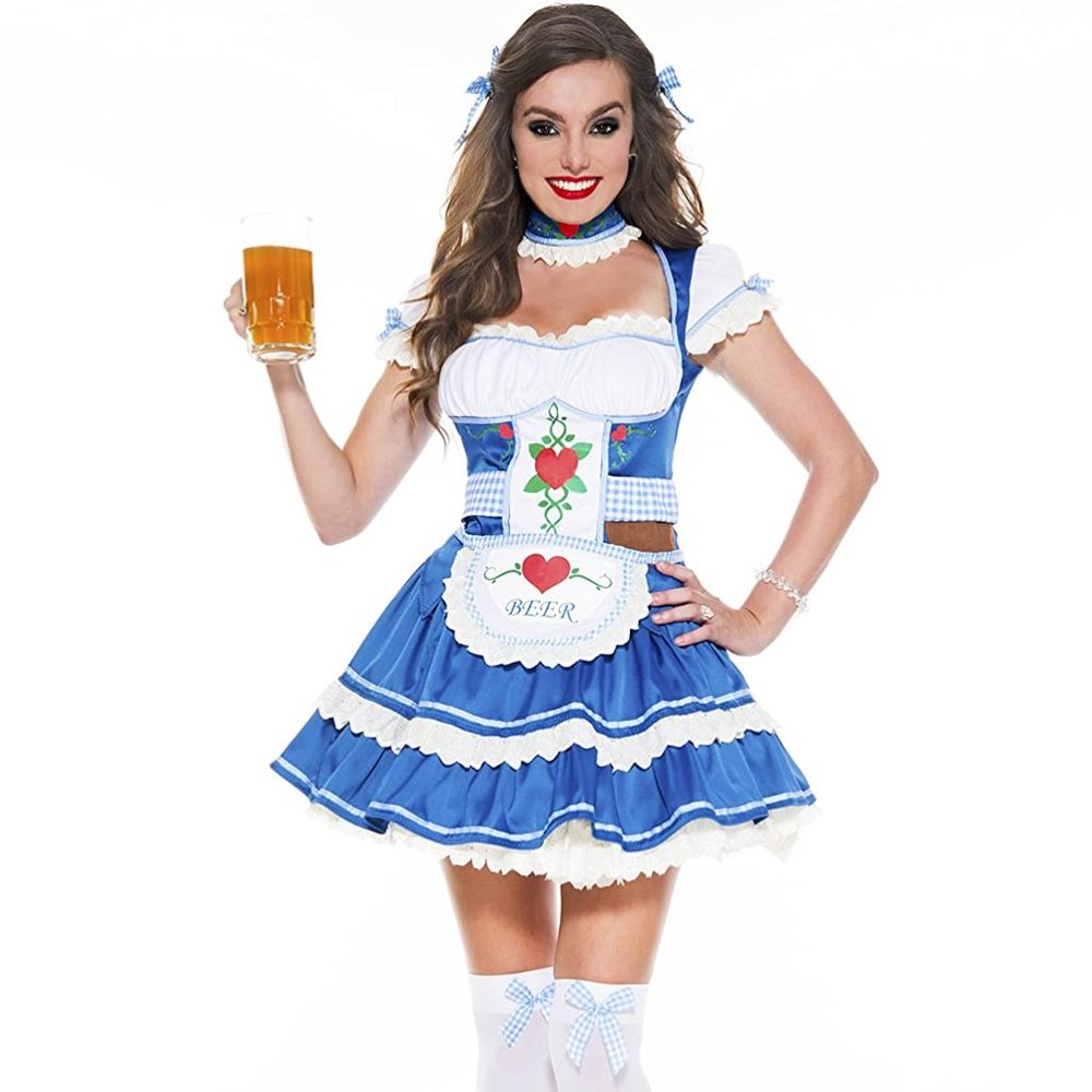 Women's Halloween Oktoberfest Costume - Loving Beer Sweetie Dirndl Dress